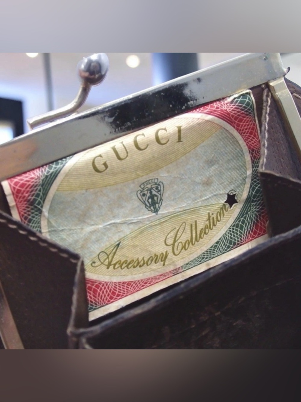 GUCCI Accessory Collection Vintage Sherry Line Kisslock Coin Purse πβ€οΈ - Picture 4 of 16